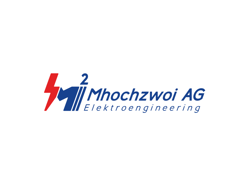 Gestaltung Firmenlogo für Mhochzwoi AG Elektroengineering aus Würenlos in Aargau